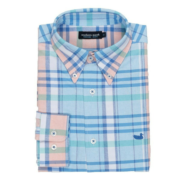 Southern Marsh Mens S/S Signature Coin Shirt Teal 